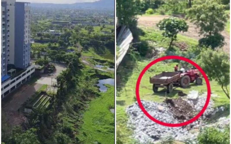 Pune: Unauthorized dumping continues in Autadewadi Lake near Undri