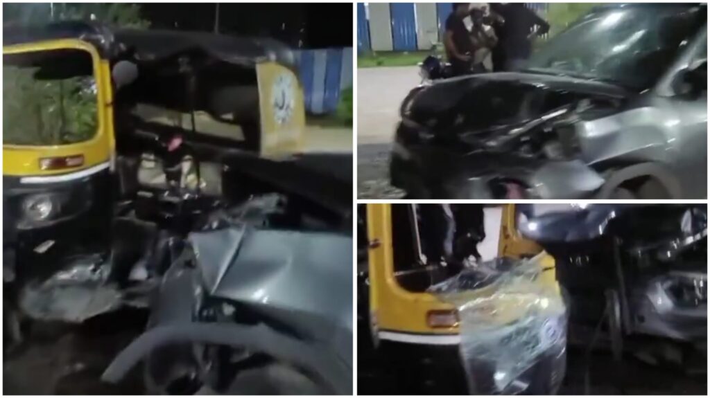 Pune Accident: Drunk Driver Crashes into Autorickshaw on Porwal Road, Injuring Several