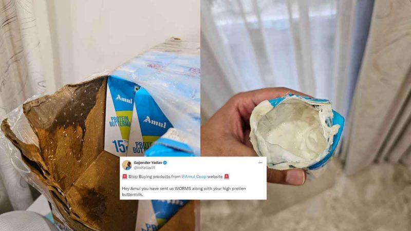 Customer Finds Worms in Amul High-Protein Buttermilk Ordered Online
