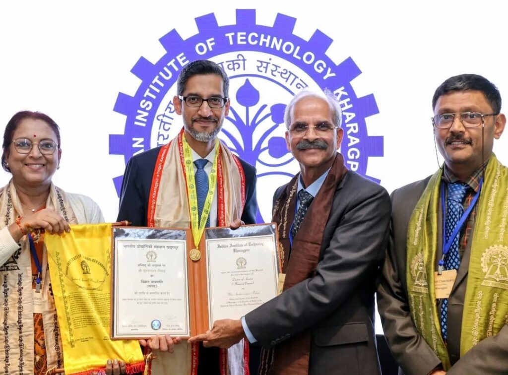 Google CEO Sundar Pichai Jokes About Parents' Expectations After Receiving Honorary Doctorate