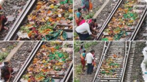 Locals perform Shravan Puja on railway tracks near Chembur; RPF takes action after visuals go viral