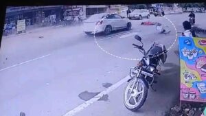 Pune Couple Flung Into Air After Speeding Car Hits Their Bike