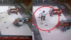 Viral Video CCTV footage shows a guard welcoming invisible guests at 3 AM