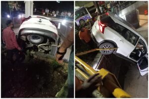 Pune: Speeding Car Crashes Off Garware Bridge in Deccan Area, Driver Survives  
