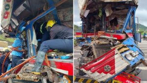 Two Container Trucks Collide On Pune-Bengaluru Highway At Daripool; Injured Driver Rescued