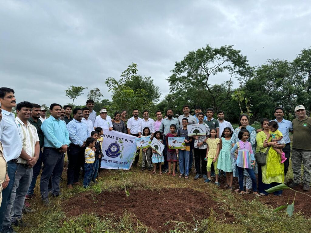 Pune: GST & Customs Officers Join Tree Plantation Drive At Anandvan On NIBM Road