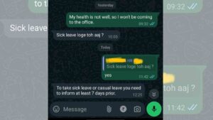 'Sick Leave Loge Aaj? Inform 7 Days in Advance': Manager’s Leave Policy Leaves Internet Baffled