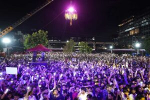 Record-Breaking Crowd at Balewadi Dahi Handi Event Organized by Amol Balwadkar Foundation