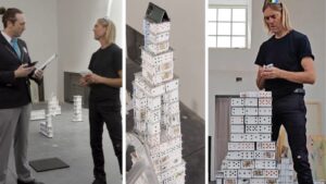 Ace US architect claims another world record; Builds 54-level house of cards in 8 hours