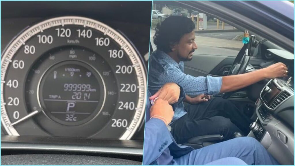 Car reaches 999,999 Km—dealer amazed! Owner demands custom odometer after stopping