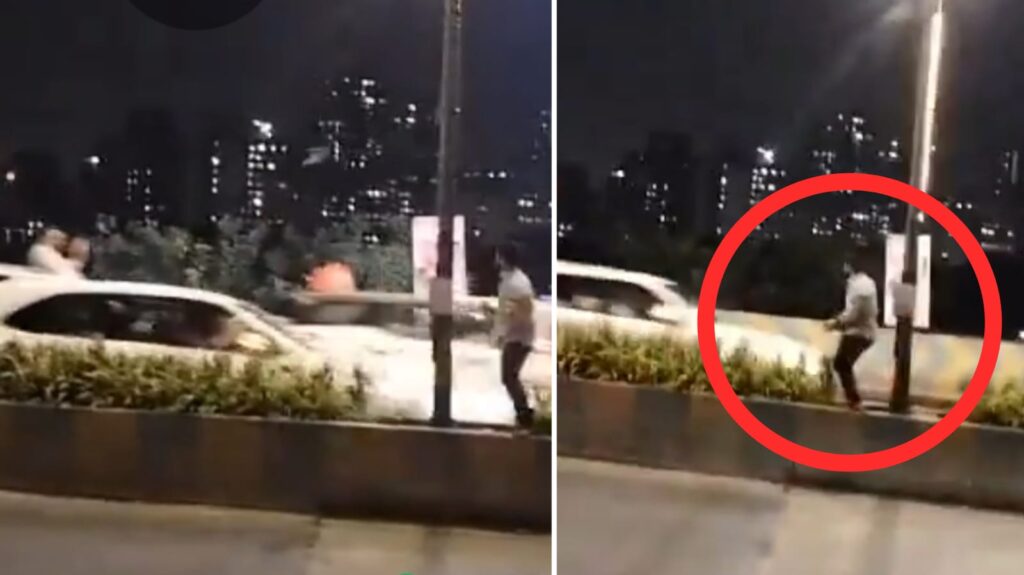 Watch: MNS Activists Attack Uddhav Thackeray's Car with Dung in Thane
