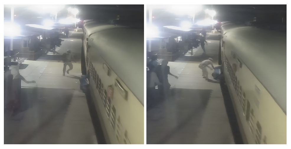 Alert RPF constable saves life of passenger boarding Pune Nagpur Express 