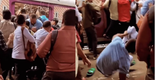 Man falls off from overcrowded local train after fighting to get down; viral video leaves internet ‘sympathising’ with Mumbaikars