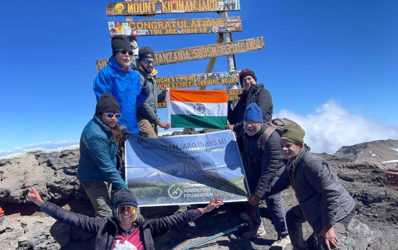Pune Based Giripremi Adventure Foundation hoists Tricolor on Africa's highest mountain Kilimanjaro