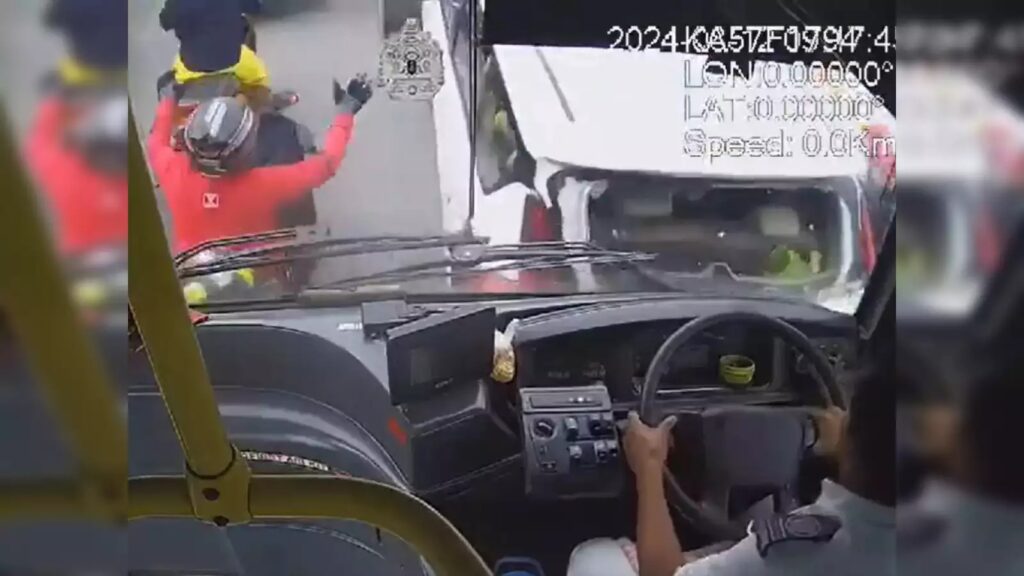 Watch | Bengaluru Flyover Chaos: Bus Driver Loses Control, Crashes Into Bikes and Cars