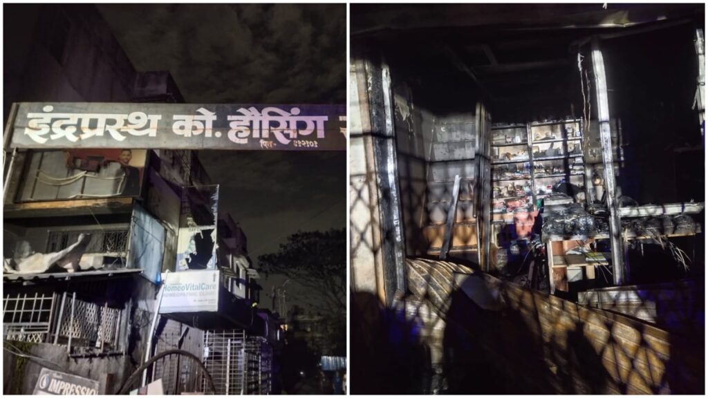 Fire Breaks Out In Indraprastha Co Housing Society In Kiwale, 4 Shops Gutted