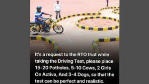 Viral Post Suggests RTO Add Potholes, Cows, and Dogs to Driving Tests, Ignites Debate on India's Road Conditions