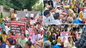 Pune: Lohegaon Residents Protest At PMC Building, Highlighting 23 Civic Issues