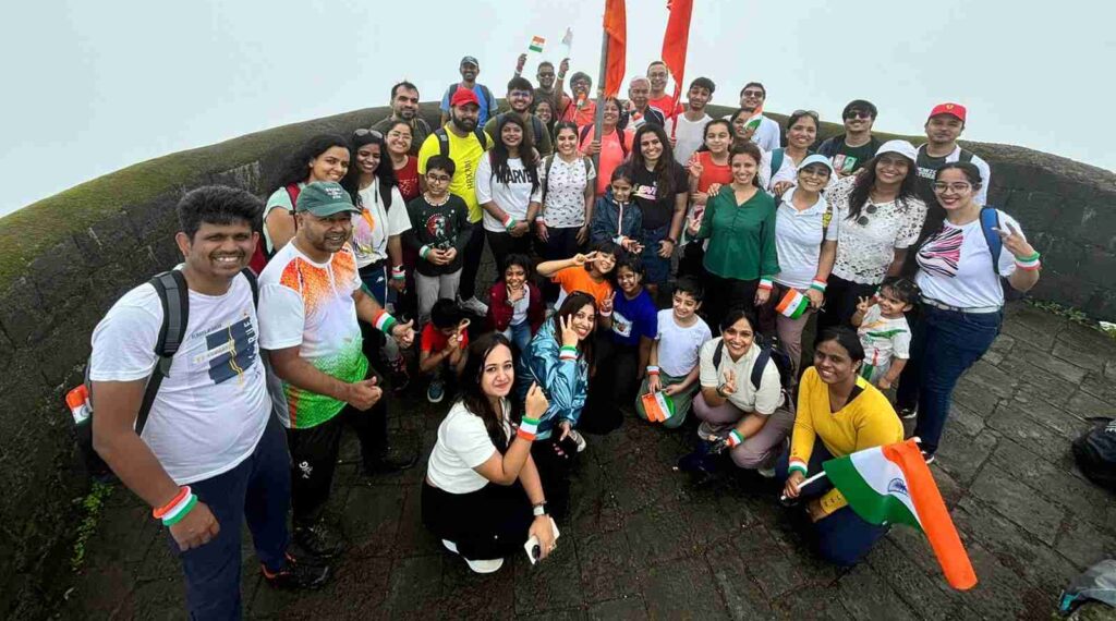 Pune: Hinjawadi Residents Hold Independence Day Themed Monsoon Trek To Korigad Fort