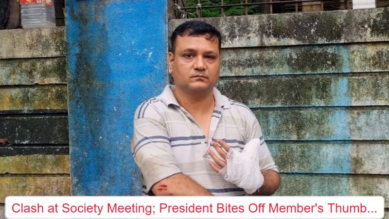 Clash at Society Meeting; President Bites Off Member's Thumb...