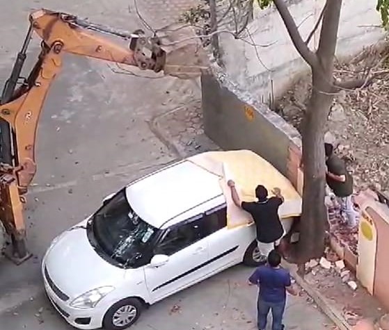 Pune: Residents of Roseland Residency In Pimple Saudagar Demand Action Against Illegal Demolition Of Protective Wall