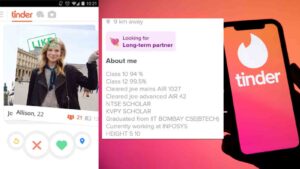 Swipe Left for JEE Ranks? IITian Turns Tinder Bio into a Resume, Internet Can't Stop Laughing