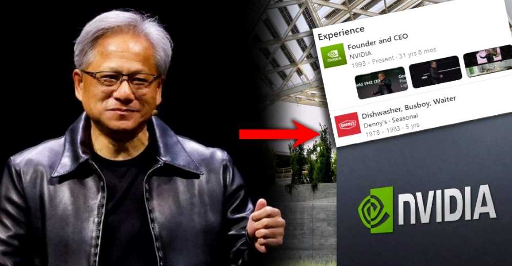 From Dishwasher to CEO: Jensen Huang's LinkedIn Reveals Remarkable Journey to Nvidia's Top Spot