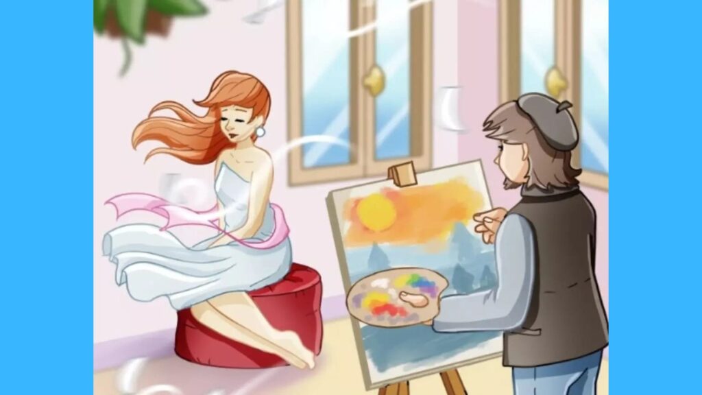 Brain Teaser IQ Test Spot the Mistakes in the Artist's Studio in 11 Seconds!