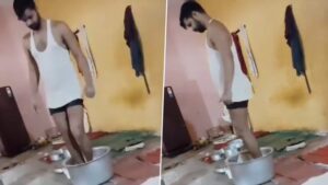 Caution for Momo Lovers! Vendor Caught Kneading Momo Dough with Feet in Jabalpur; Arrested – Watch Video