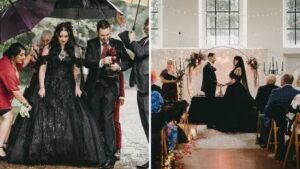 Couple Fights Superstitions, Gets Married on 13 Friday, In Black Attire, Goes Viral