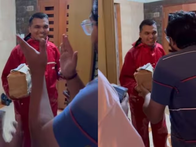 Heartwarming Video of Customer Surprising Delivery Agent on His Birthday Goes Viral  
