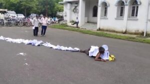 With Slippers on His Head, Man Crawls as Mukesh Prajapati Demands Justice After 7 Years