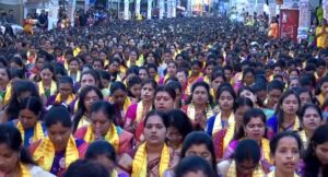 Over 35,000 Women Gather to Recite Ganpati Atharvashirsha at Shreemant Dagdusheth Halwai Ganesh Mandal