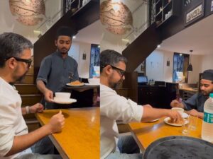 Golden Heart’ Moment: Man’s Invitation to Waiter for a Shared Meal Wins Praise Online