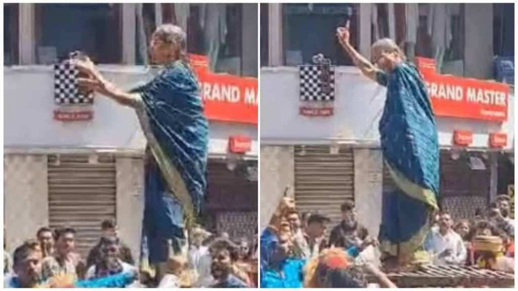Pune Ganesh Immersion: Elderly Woman’s Dance to “Tum To Dhokebaz Ho” Goes Viral