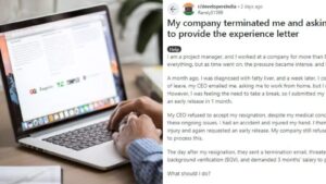 Employees Terminated After Resignation; Company Demands Three-Month Salary for Experience Letter