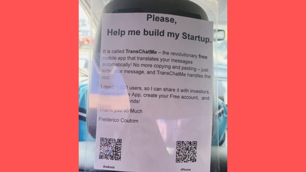 Wow! Uber Driver-Turned-Entrepreneur Seeks 1,000 Users for Translation App, Gains Traction with Help from Riders