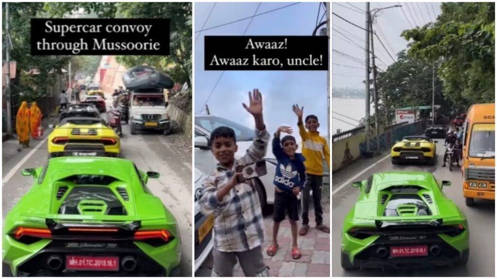 Watch: 71 Lamborghini Convoy Takes Over Mussoorie’s Streets in Viral Sensation
