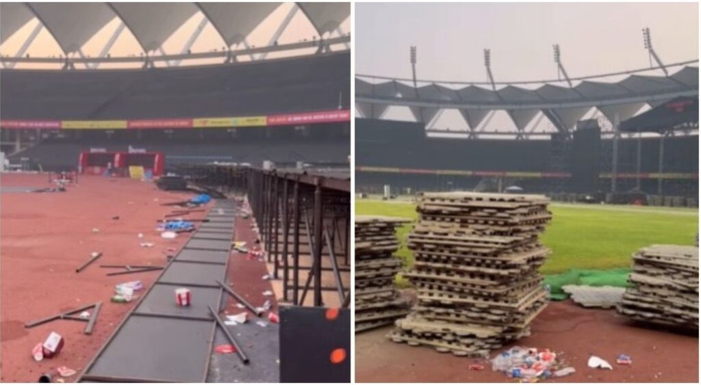 Delhi Stadium Left In Disarray Post-Diljit Concert; Athlete Shares Video Of Damage