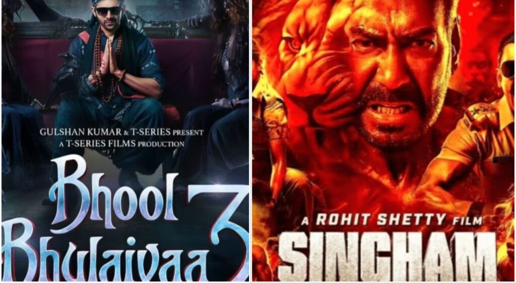 Diwali Box Office Showdown: ‘Singham Again’ vs. ‘Bhool Bhulaiyaa 3’ Set to Thrill Audiences