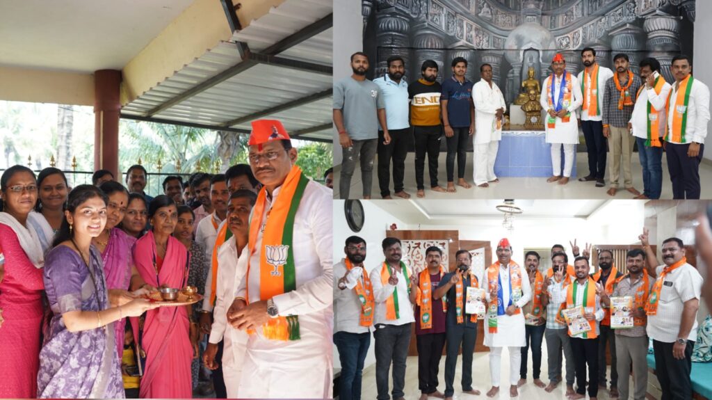Shankar Jagtap Receives Warm Support from Kiwale Residents During Village Visit