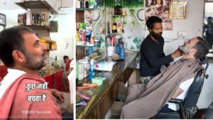 “Kuch Nahi Bachta” – Rahul Gandhi’s Heartfelt Conversation with a Delhi Barber Captures Struggles of India’s Working Class