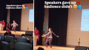 “Speakers gave up, audio didn’t” video of DU student dancing after speakers malfunction and audience sing goes viral