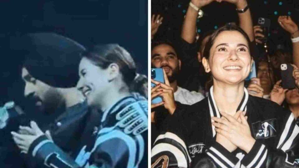 Diljit Dosanjh welcomes Hania Aamir on Stage at London Concert during Dil-Luminati tour; Badshah joins for a special moment