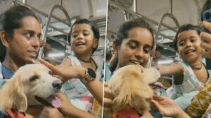 Viral Video: Pet Dog Riding Mumbai Local Train Sparks Mixed Reactions