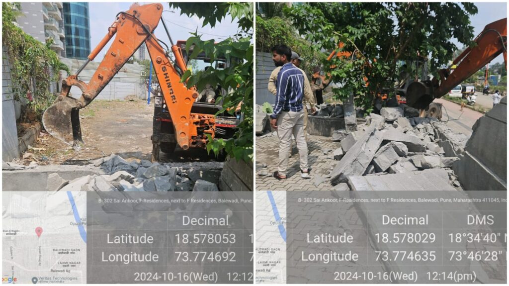 Pune Municipal Corporation Demolishes Illegal Constructions In Balewadi