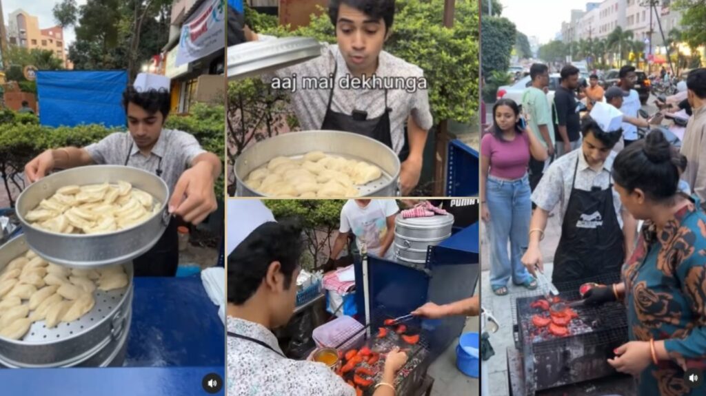 Influencer's Viral Video Reveals Surprising Earnings at a Momo Stall, Sparking Debate