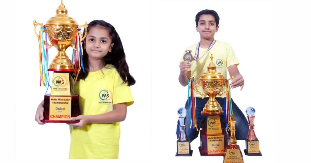 Pune: NIBM Road Siblings Excel At Dubai Mental Sports Championships