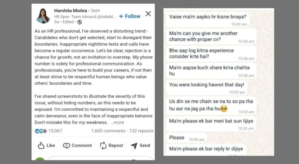 HR Professional Calls Out Inappropriate Messages from Rejected Candidates: "Don't Mistake This for Weakness"