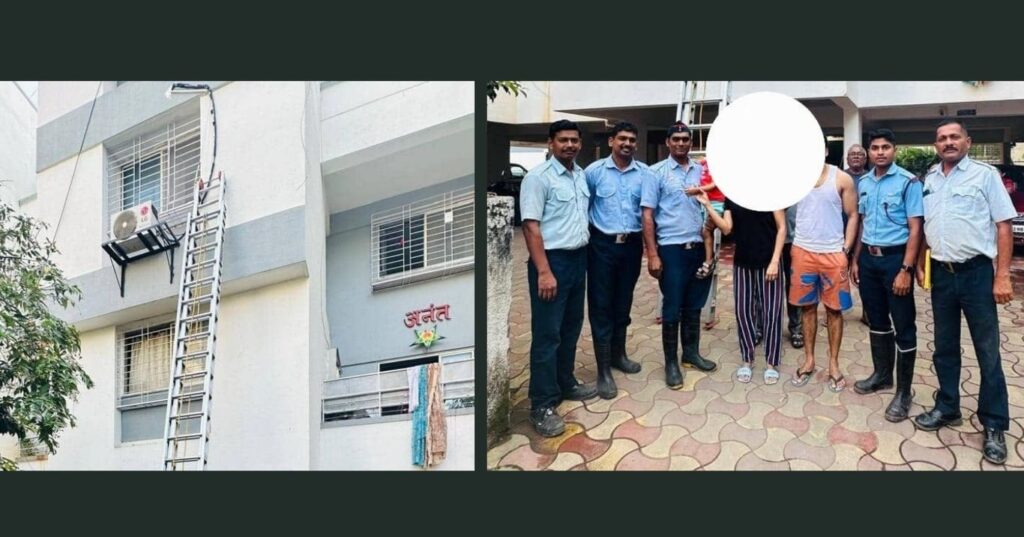 Pune: Fire Department Rescues 2.5-Year-Old Child From Warje Trapped In Balcony